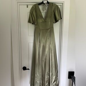 Galina Signature David’s Bridal Bridesmaid Dress Eucalyptus Size 0